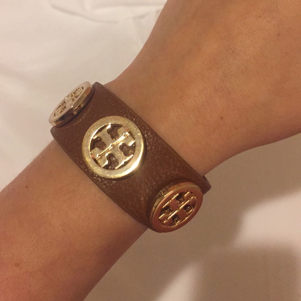 Adjustable leather Tory Burch bracelet